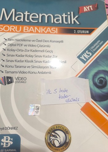 Bilgi Sarmal Matematik AYT Soru Bankası 2. Oturum