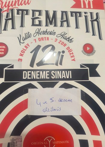  Orijinal Matematik TYT Deneme Sınavı