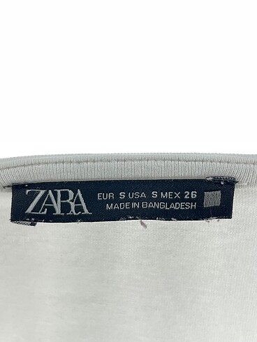 s Beden beyaz Renk Zara T-shirt %70 İndirimli.
