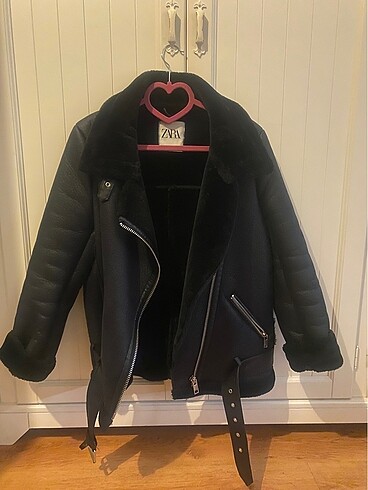 m Beden ZARA ZW COLLECTION SİYAH BIKER CEKET