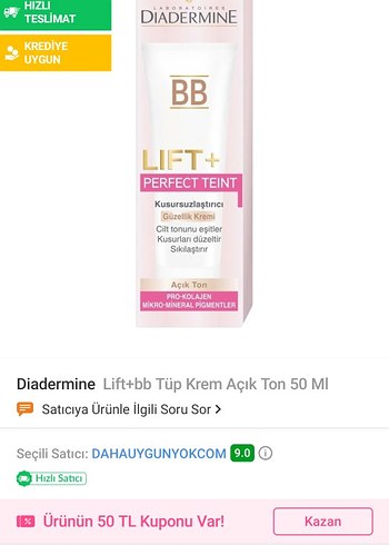 Diadermine Lift+ BB Krem ORTA-KOYU Ton