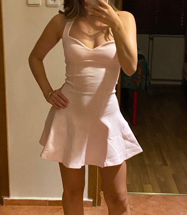 Zara Pembe Mini Elbise - Görsel 3