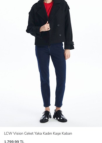 LCW KADIN SİYAH KAŞE KABAN KISA - Görsel 6