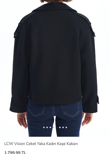 LCW KADIN SİYAH KAŞE KABAN KISA - Görsel 3