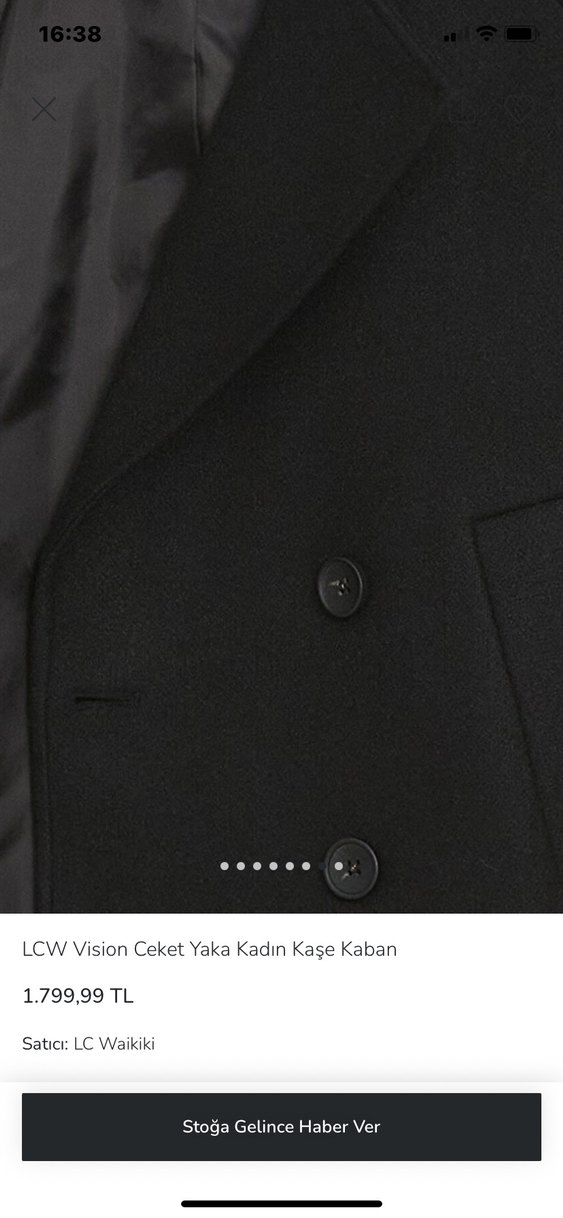 LCW KADIN SİYAH KAŞE KABAN KISA - Görsel 2