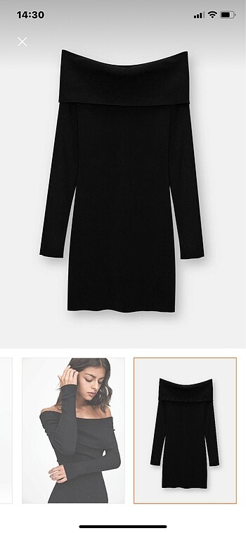 Pull & Bear siyah elbise XS - Görsel 5