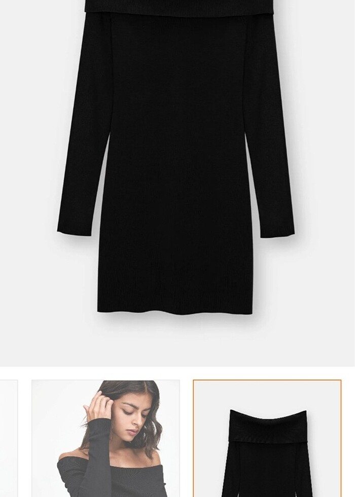 Pull & Bear siyah elbise XS - Görsel 5