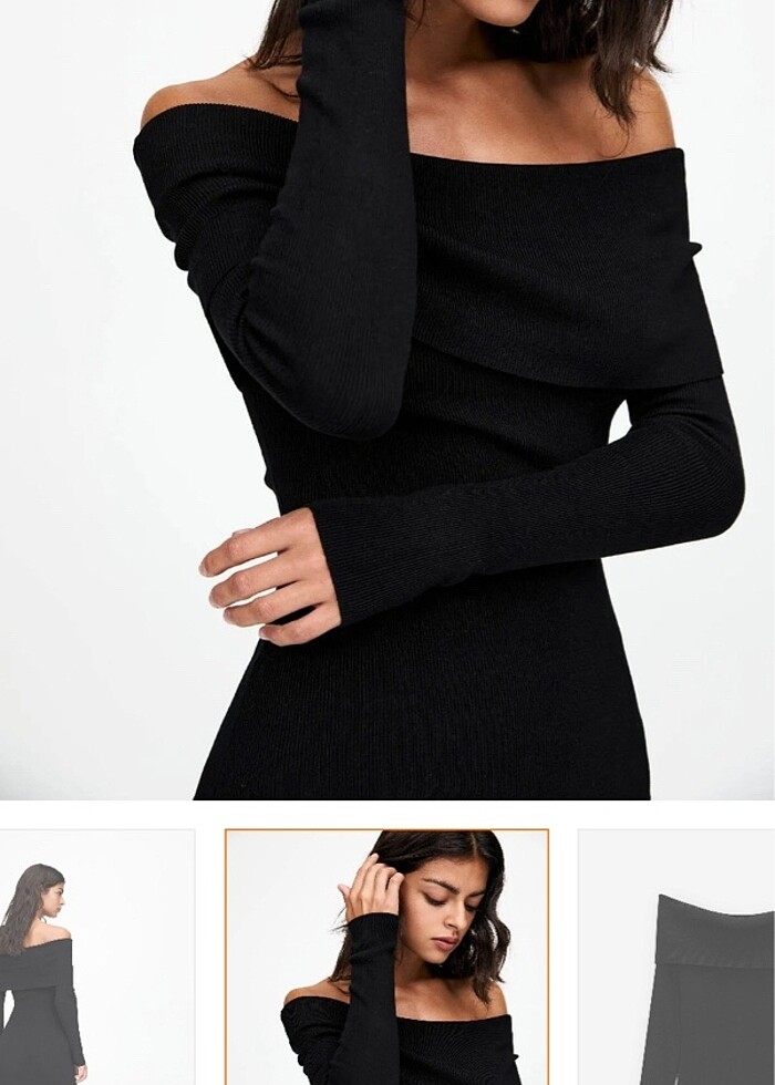 Pull & Bear siyah elbise XS - Görsel 4