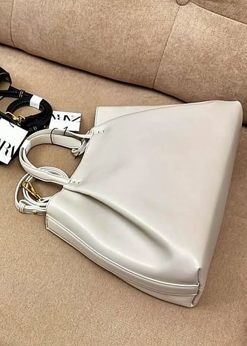 ZARA BEYAZ TOTE ÇANTA ETİKETLİ - Görsel 6