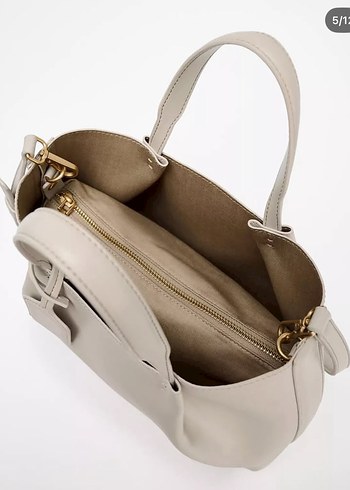 ZARA BEYAZ TOTE ÇANTA ETİKETLİ - Görsel 4