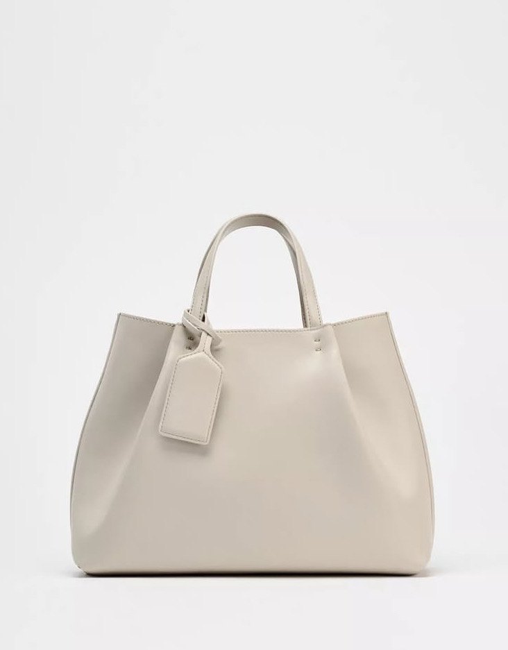 ZARA BEYAZ TOTE ÇANTA ETİKETLİ - Görsel 3