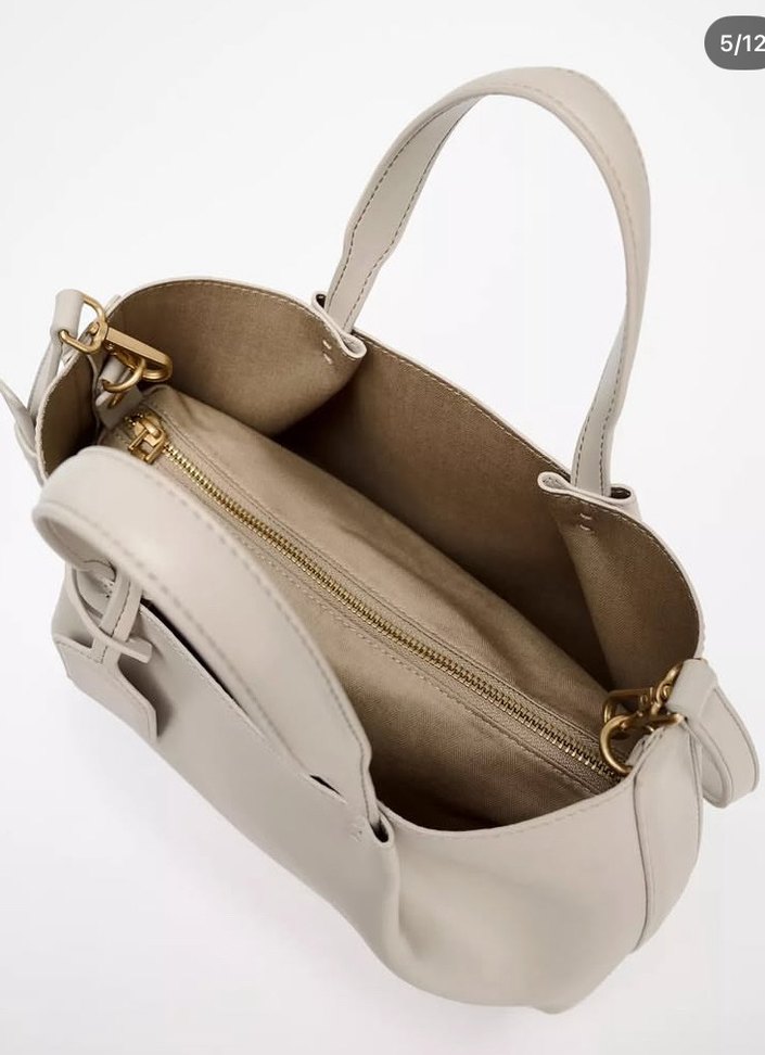 ZARA BEYAZ TOTE ÇANTA ETİKETLİ - Görsel 4