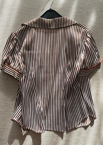 Roman marka kısa kollu saten gömlek - Görsel 3