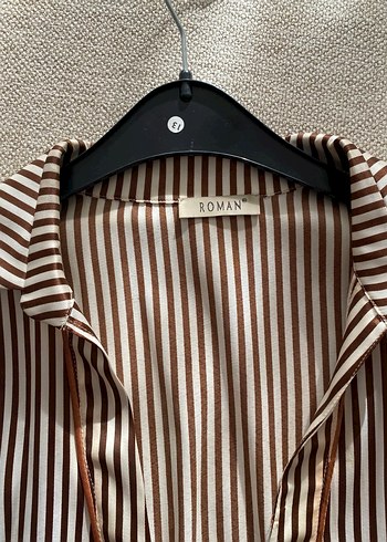 Roman marka kısa kollu saten gömlek - Görsel 2