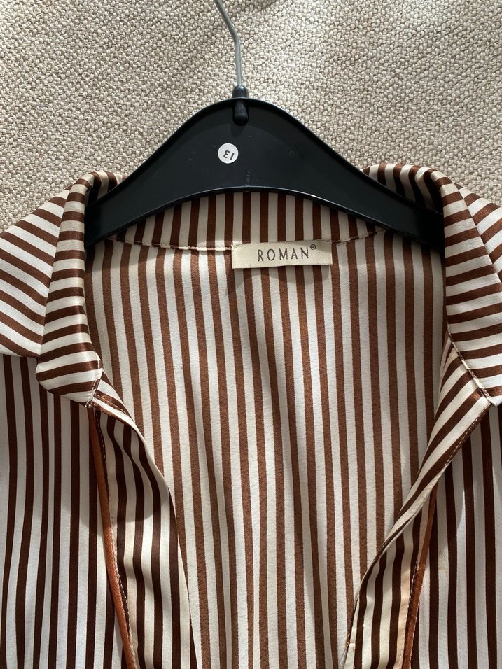 Roman marka kısa kollu saten gömlek - Görsel 2