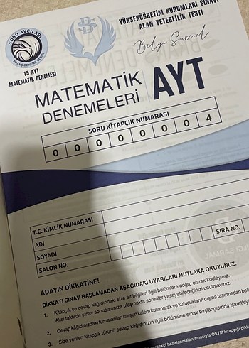  AYT Matematik Denemeleri 15x40 Güncel