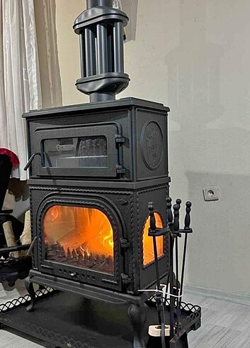 Beden Demir döküm şömineli fırınlı soba