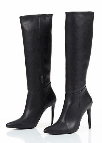 Diğer Sole Sister Kadın Siyah Deri Stiletto Topuklu Dizüstü Çizme