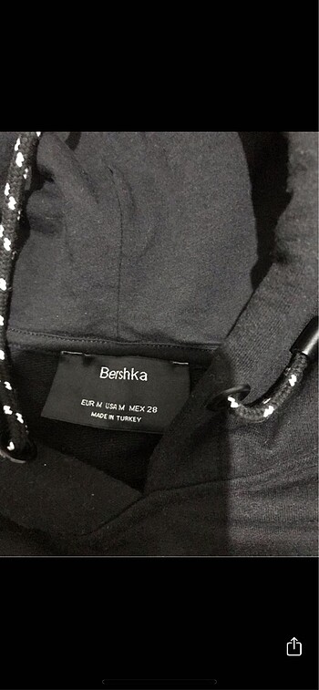 m Beden Bershka crop siyah