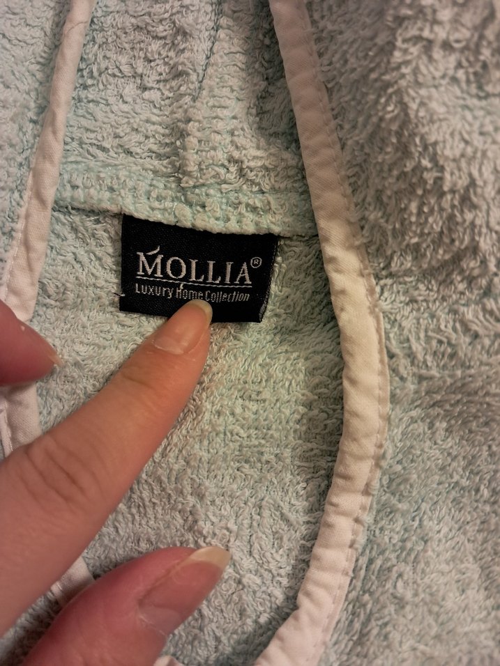 Çocuk Kapüşonlu mavi Panço - Görsel 2