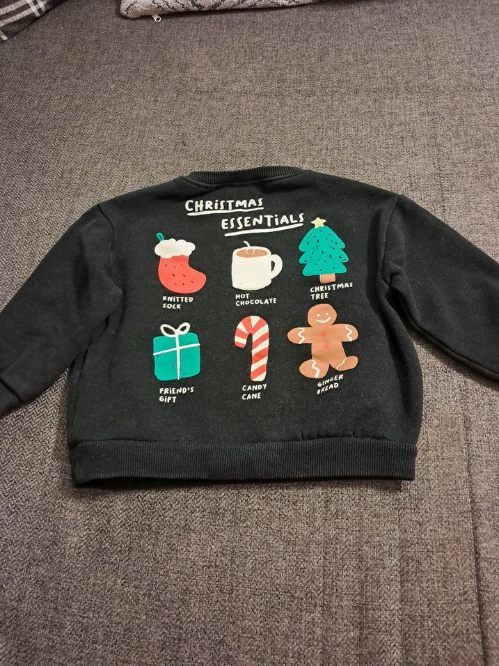 Siyah Erkek Çocuk Uzun Kollu Sweatshirt - Görsel 3
