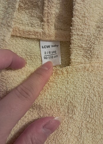 Çocuk Kapüşonlu sari Panço havlu - Görsel 2