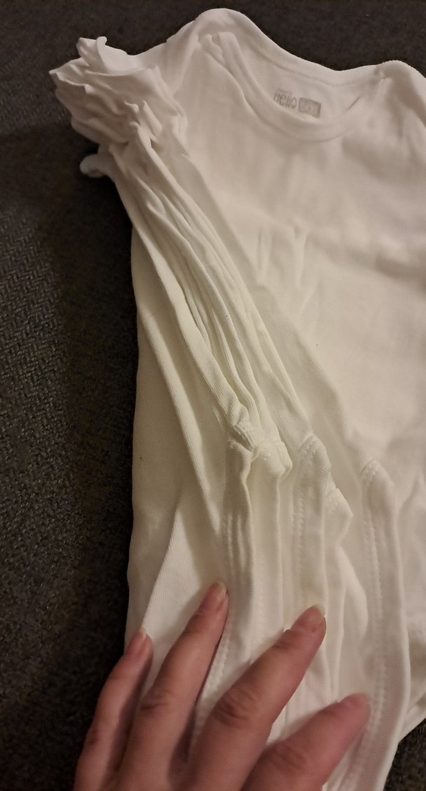 8 adet Beyaz Bebek Kısa Kollu Çıtçıtlı Body - Görsel 4