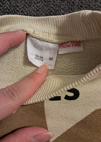 Bej Erkek Çocuk Baskılı Sweatshirt - Görsel 2