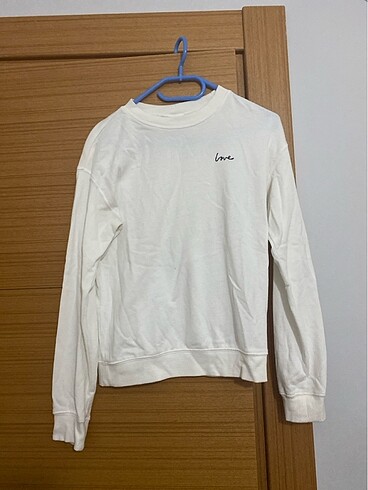 HM Beyaz ince sweatshirt
