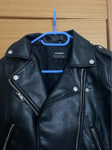 Pull and Bear Pull&Bear Siyah Deri Ceket