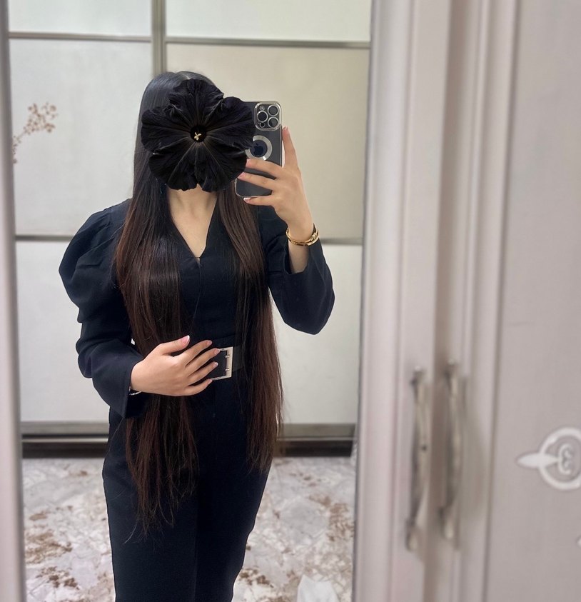 Kadın Siyah Kemerli Uzun Kollu Tulum - Görsel 3