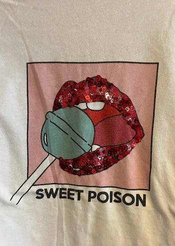 Pull&Bear Baskılı Kadın Tişört - Görsel 3