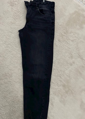Siyah Erkek Bershka Denim Pantolon Straight - Görsel 2