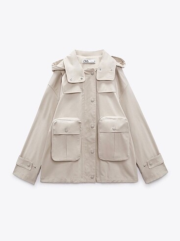 s Beden ten rengi Renk ZARA CEPLİ PARKA