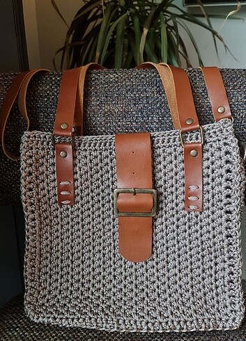 Zara Polyester makrome Canta