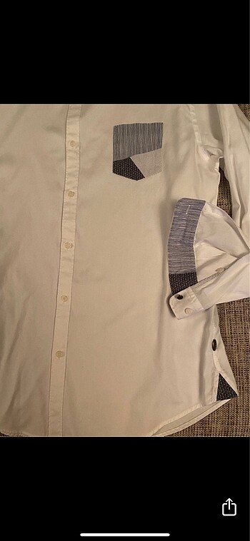 ALL SAİNTS İKKS İNCE OXFORD BEMBEYAZ GARNİLİ GÖMLEK - Görsel 2