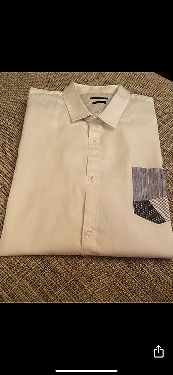 ALL SAİNTS İKKS İNCE OXFORD BEMBEYAZ GARNİLİ GÖMLEK - Görsel 5