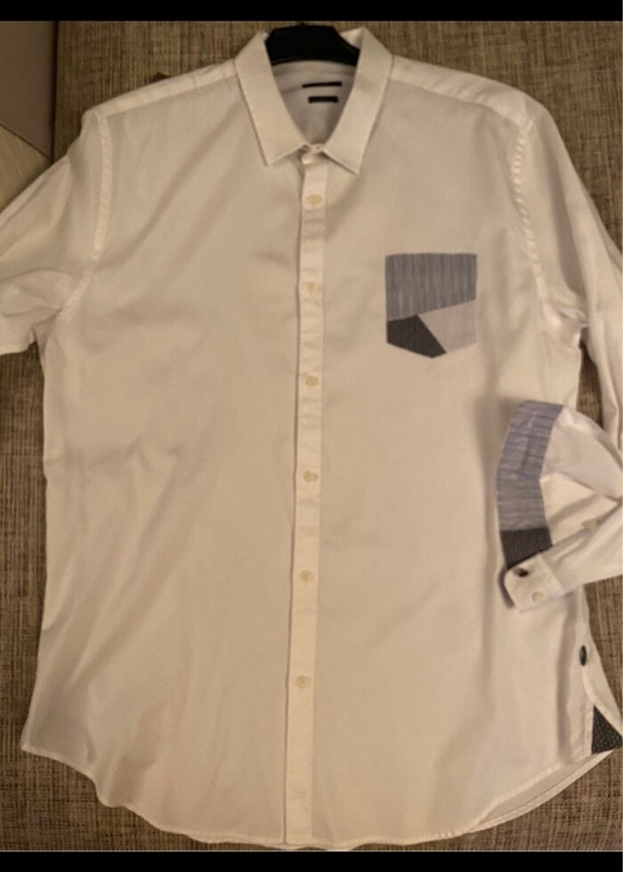 ALL SAİNTS İKKS İNCE OXFORD BEMBEYAZ GARNİLİ GÖMLEK - Görsel 4