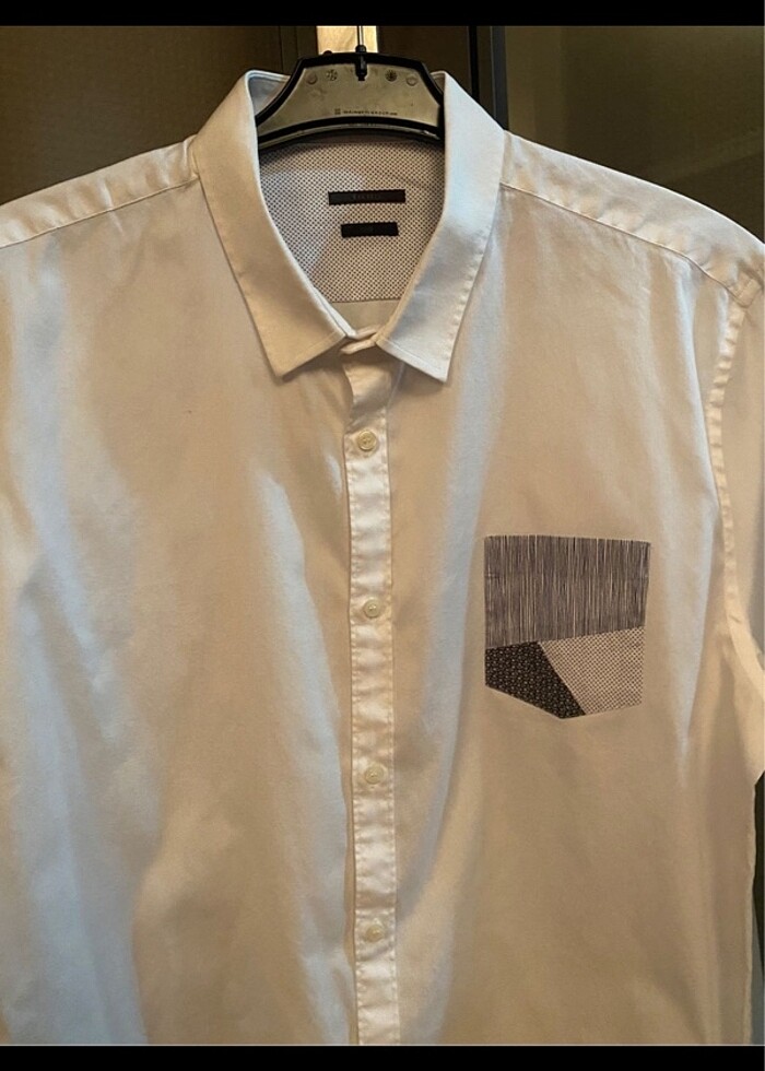 ALL SAİNTS İKKS İNCE OXFORD BEMBEYAZ GARNİLİ GÖMLEK - Görsel 3