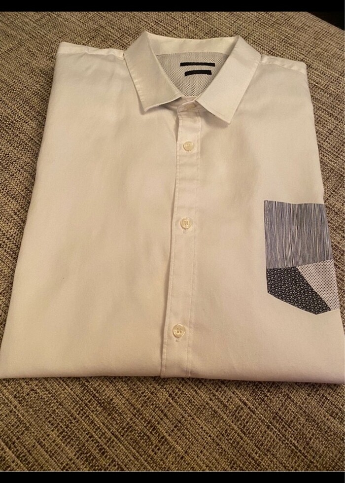 ALL SAİNTS İKKS İNCE OXFORD BEMBEYAZ GARNİLİ GÖMLEK - Görsel 5