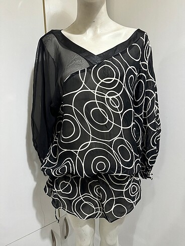 VİVİD 0 VİSKON ÇOK AŞIRI TARZ JİFON BLUZ - Görsel 4