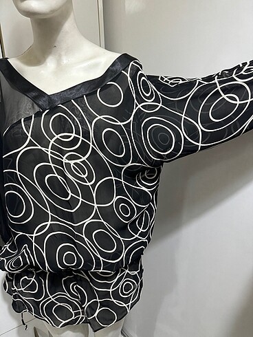 VİVİD 0 VİSKON ÇOK AŞIRI TARZ JİFON BLUZ - Görsel 6