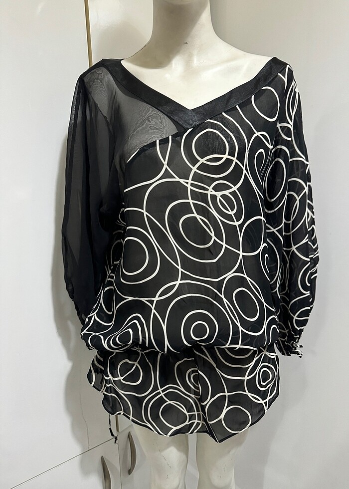 VİVİD 0 VİSKON ÇOK AŞIRI TARZ JİFON BLUZ - Görsel 4