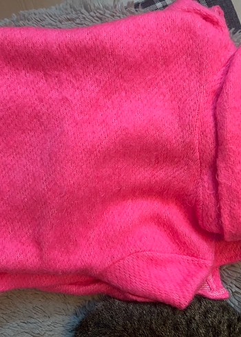 Pembe Kısa Boğazlı Kadın Kazak - Görsel 7