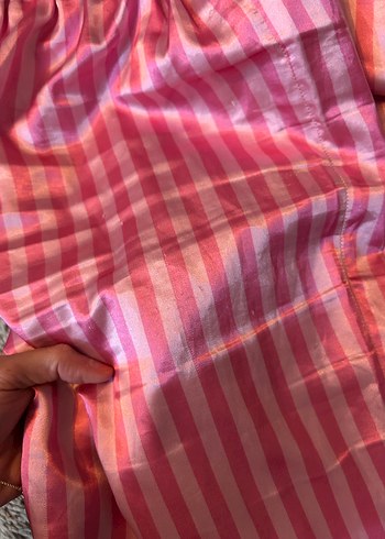 Pembe Çizgili Uzun Kollu Kadın Pijama Takımı - Görsel 5