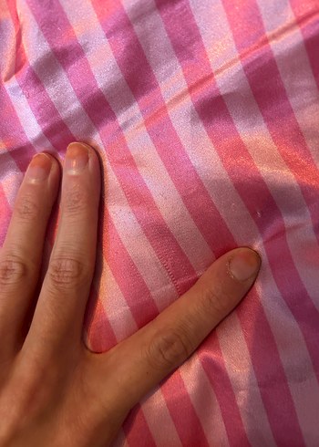 Pembe Çizgili Uzun Kollu Kadın Pijama Takımı - Görsel 4