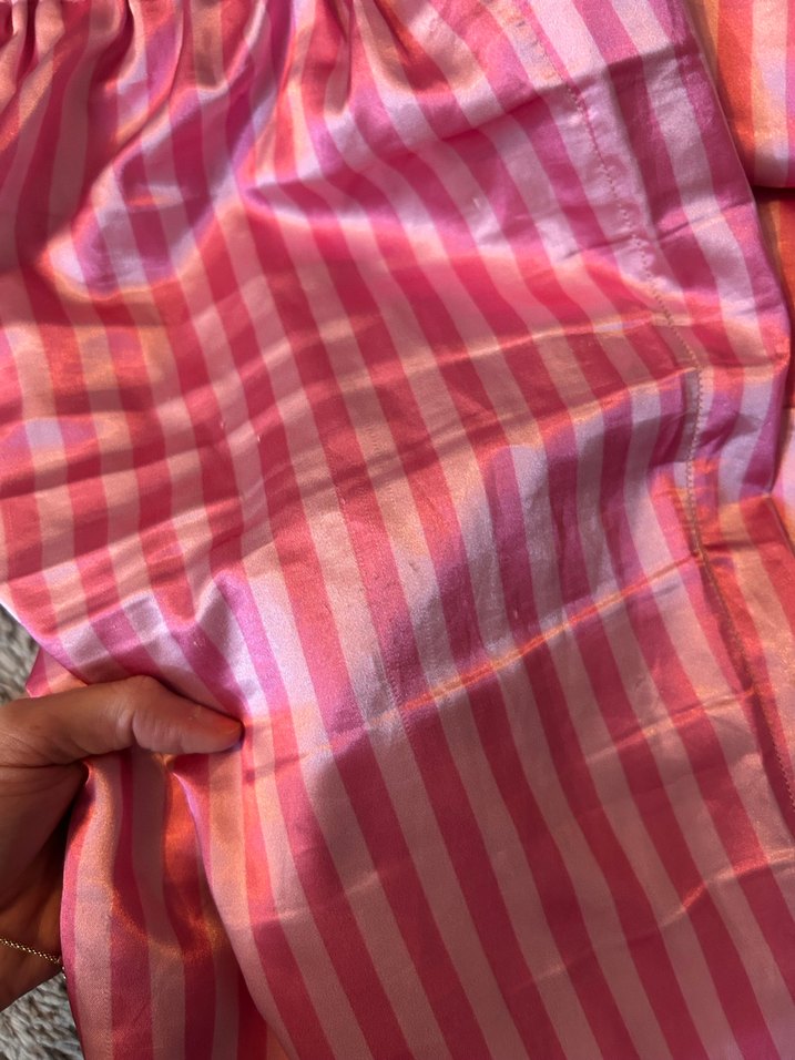 Pembe Çizgili Uzun Kollu Kadın Pijama Takımı - Görsel 5