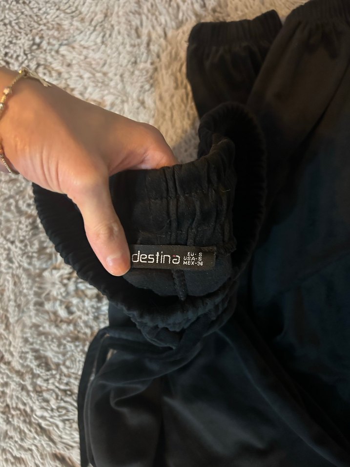 Siyah Rahat Kesim Kadın Eşofman Altı - Görsel 4