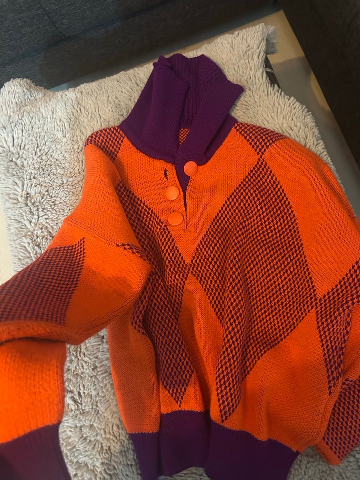 Renkli Örgü Mini Kadın Kazak - Görsel 4