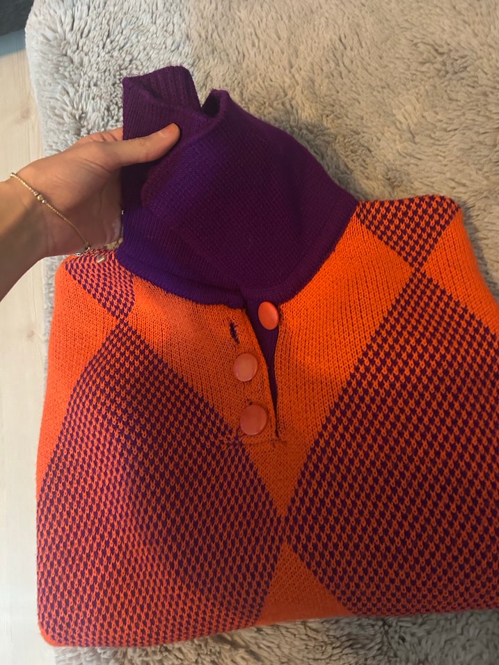 Renkli Örgü Mini Kadın Kazak - Görsel 3